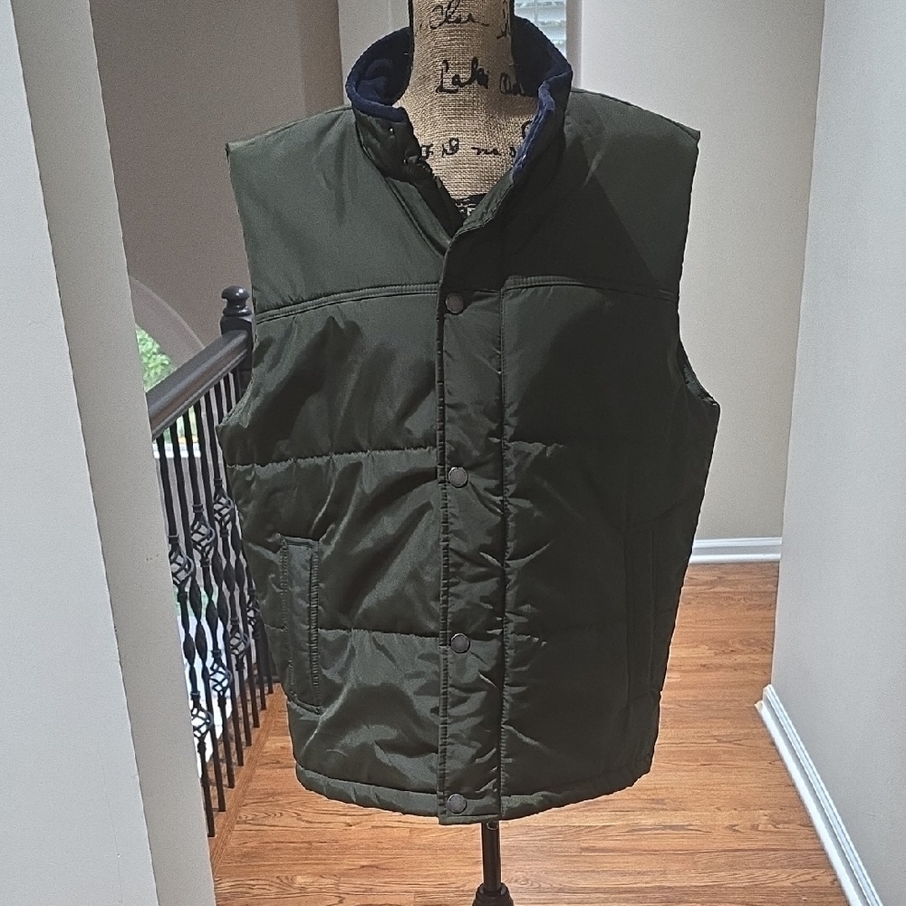 Brooks Brothers New Without Tags Men's Dark Green Puffer Vest